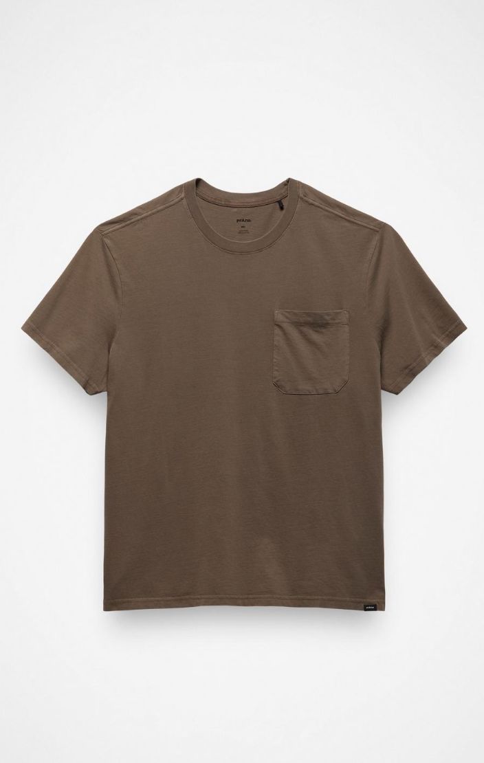 Prana Men's Everyday Pocket Tee, Color: Mud, Size: Medium