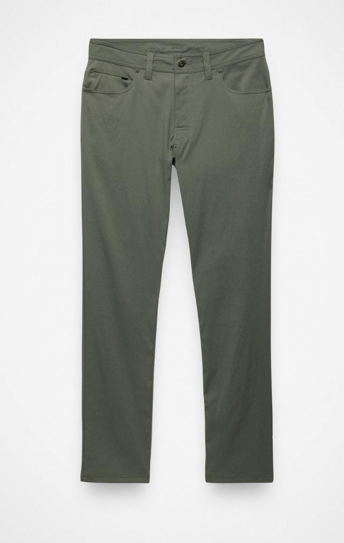 Prana Men's Stretch Zion 5 Pocket Standard Pant, Color: Thyme, Inseam: 32", Size: 30