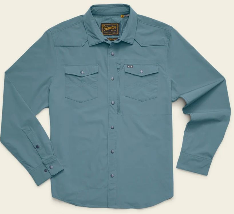 Howler Brothers Men's Emerger Tech Longsleeve, Color: Stormy Sea, Size: Medium
