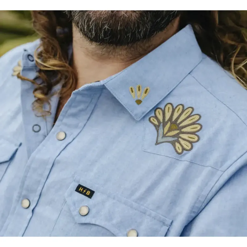 Howler Brothers Crosscut Deluxe Snapshirt, front view