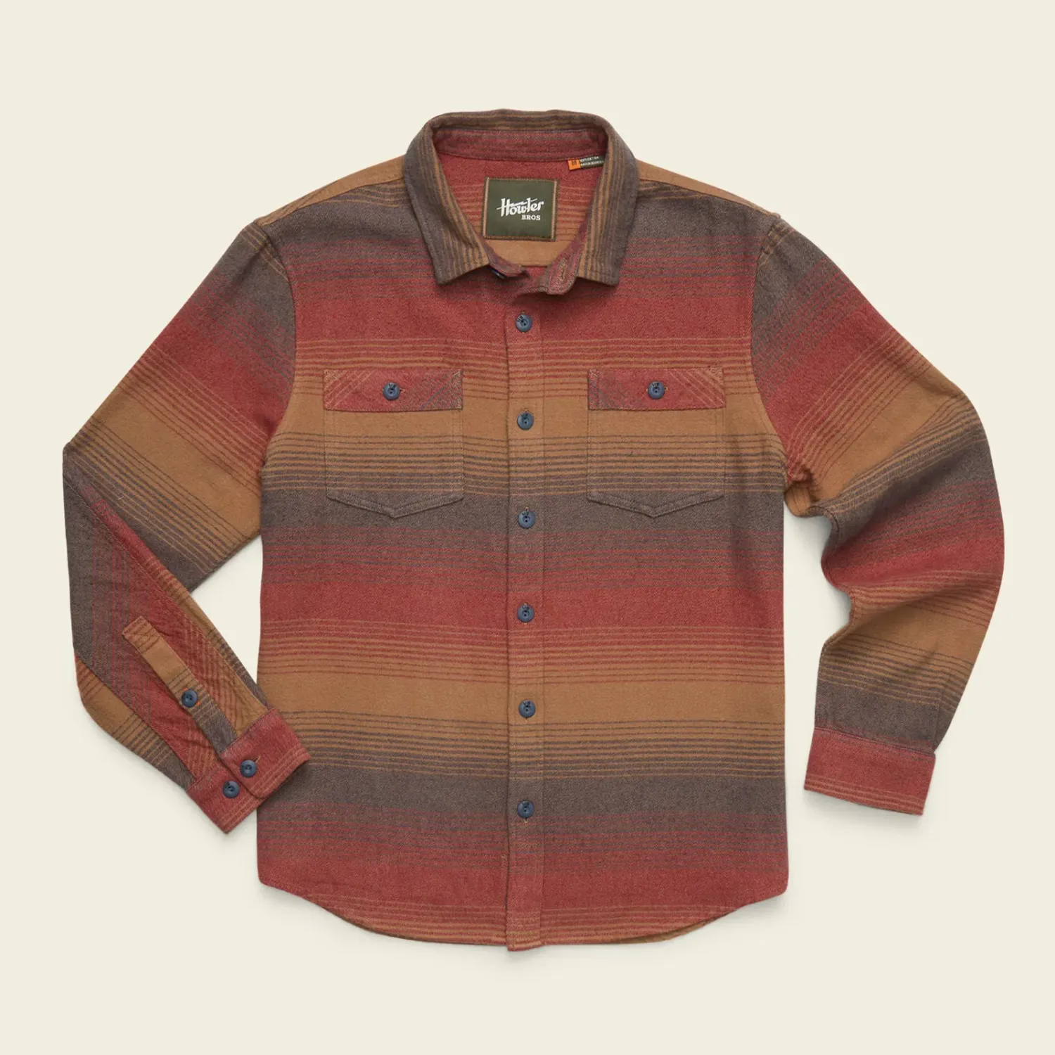Howler Brothers Rodanthe Blanket Flannel, Color: New Horizon: Sunset, Size: L