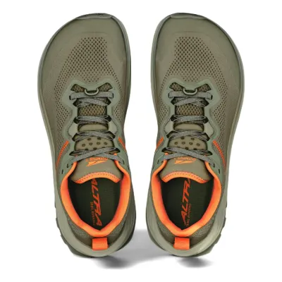 Altra Men's Olympus 7 in Dark Olive/ Black/Aloe, alternate view 1