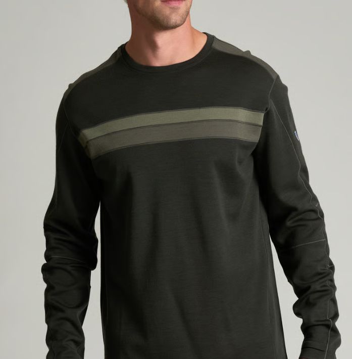 Kuhl Men's downhill Racr Merino Crew, Color: Dark Olive, Size: Medium