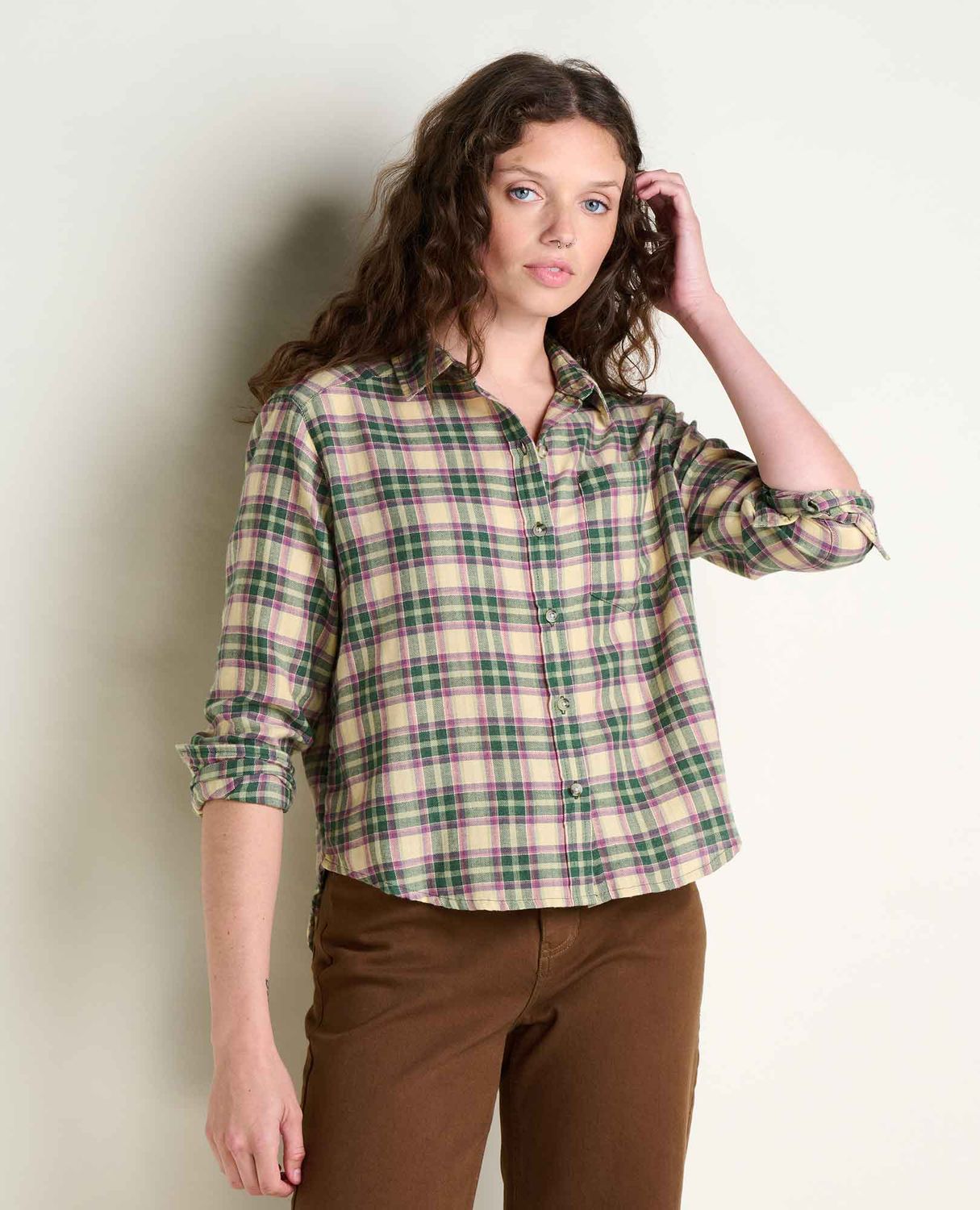 Toad &amp; Co Women's Re-Form Flannel Boxy LS Shirt