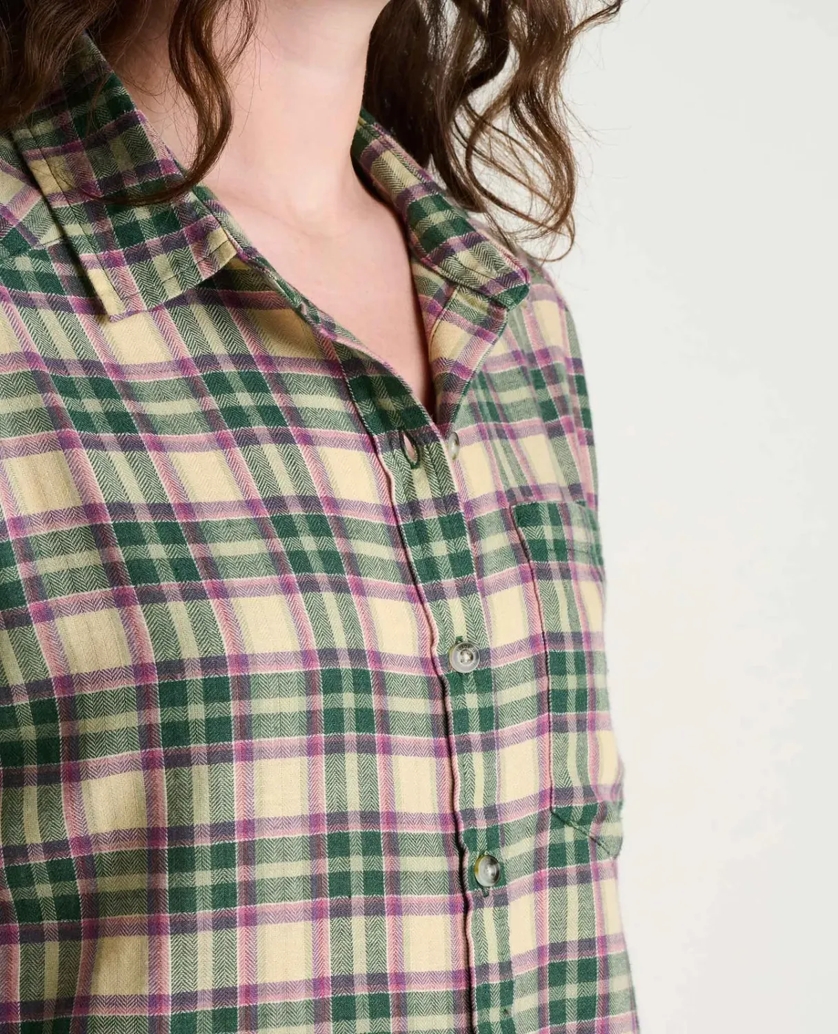 Toad&amp;Co Women's Re-Form Flannel Boxy LS Shirt, alternate view 3