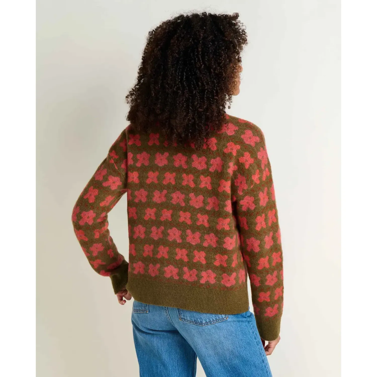 Toad&amp;Co Women's Wasatch Crew Sweater in Fir Pattern, alternate view 2