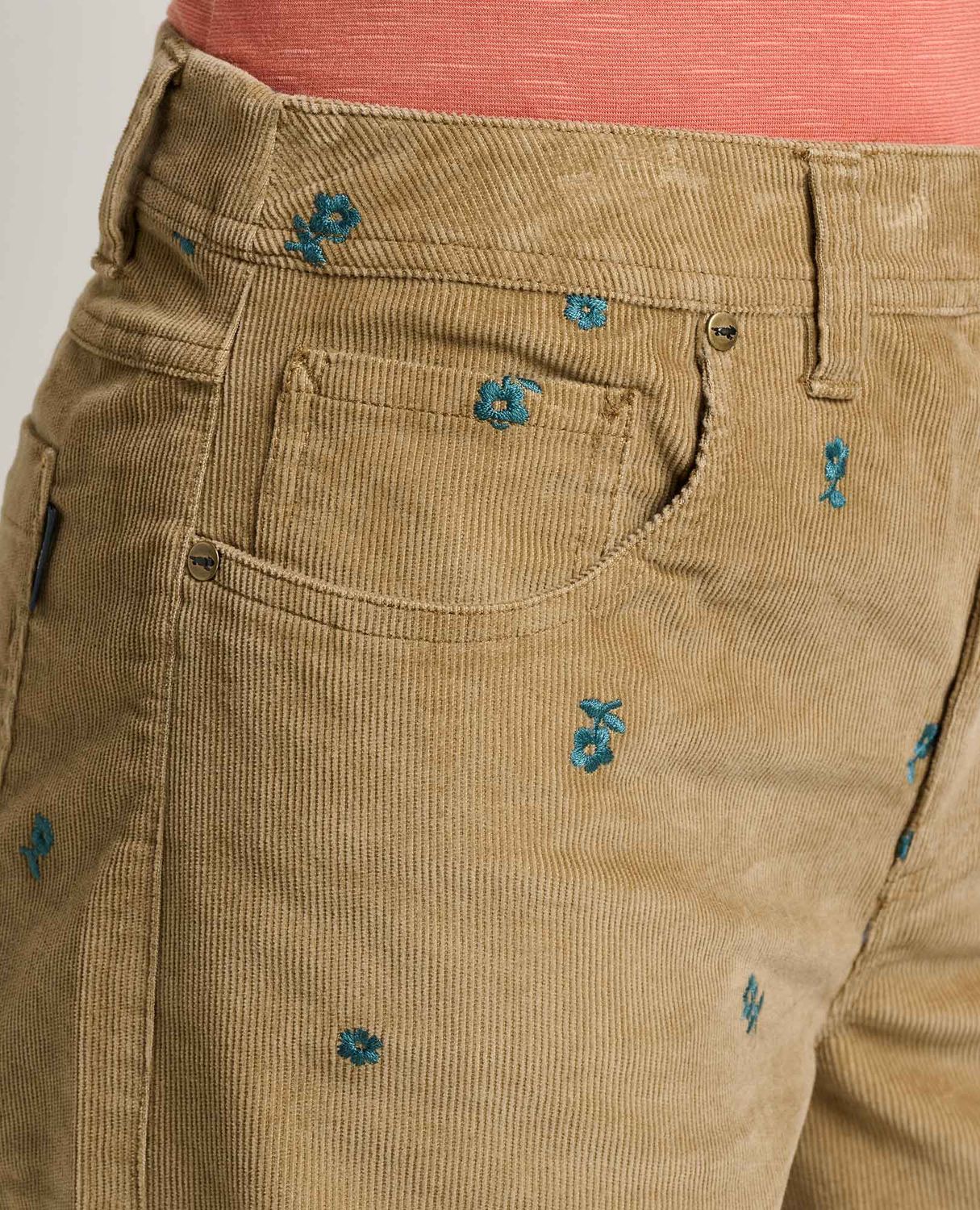 Toad &amp; Co Women's Coaster Cord Wide Leg Pant Embroidered