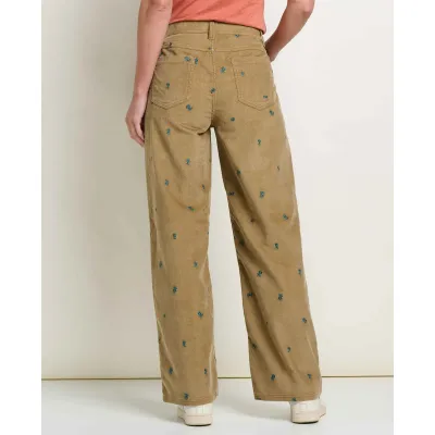 Toad&amp;Co Women's Coaster Cord Wide Leg Pant Embroidered, alternate view 1