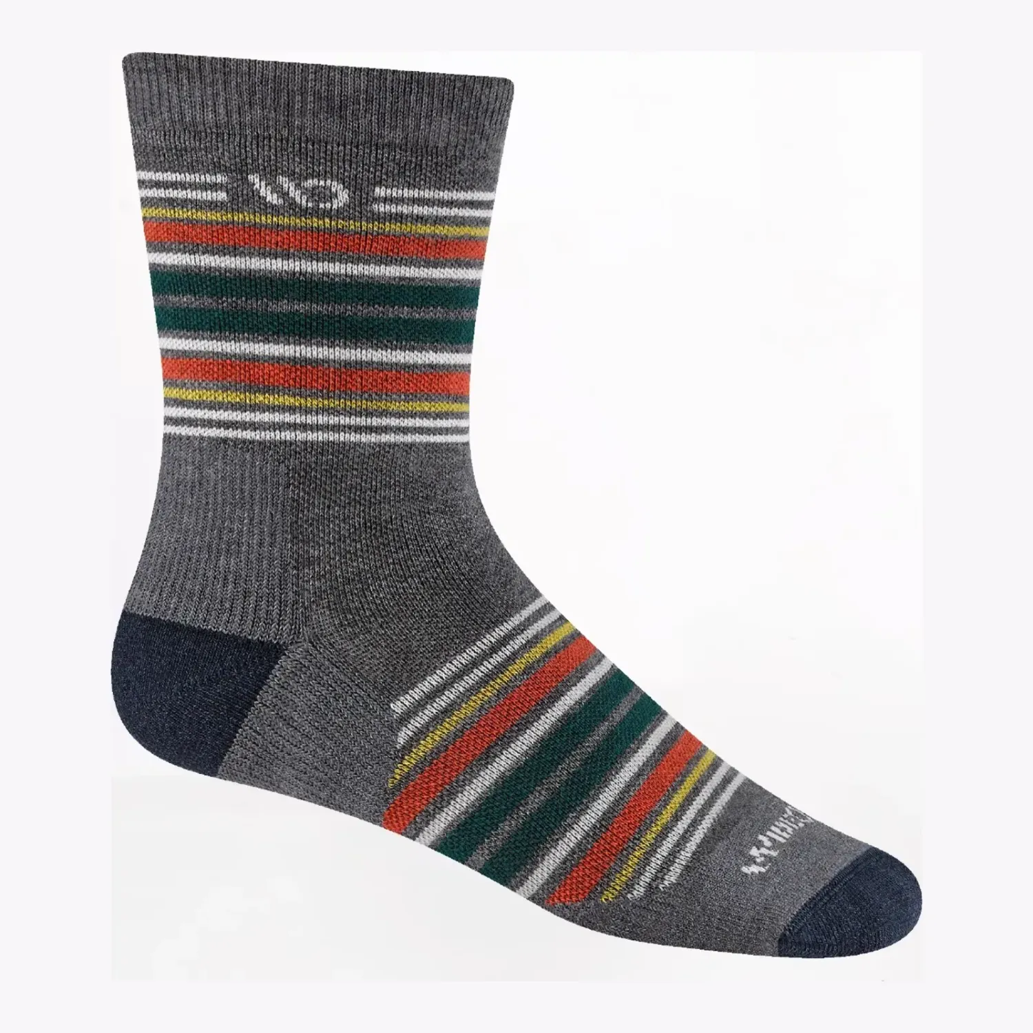 Wide Open Men's Multi Stripe Cushioned Micro Crew Socks