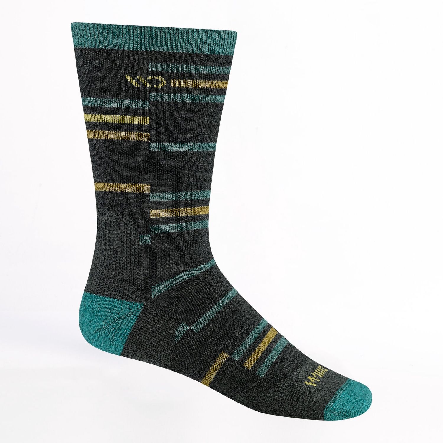 Wide Open Men's Crossroad Cushioned Crew Socks, Color: Charcoal, Size: XL