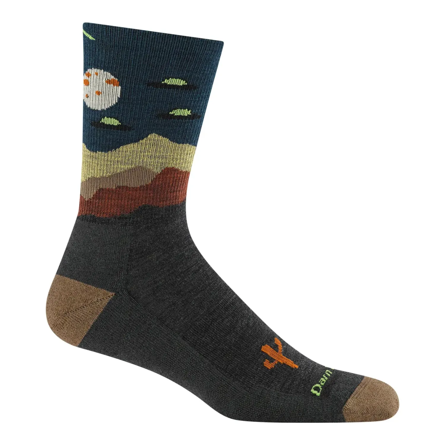 5051 - Darn Tough Men's Spaced Out Micro Crew Lightweight Hiking Socks in Darn Tough Mens Spaced Out Micro Crew Lightweight Hiking Socks  Charcoal, alternate view 1