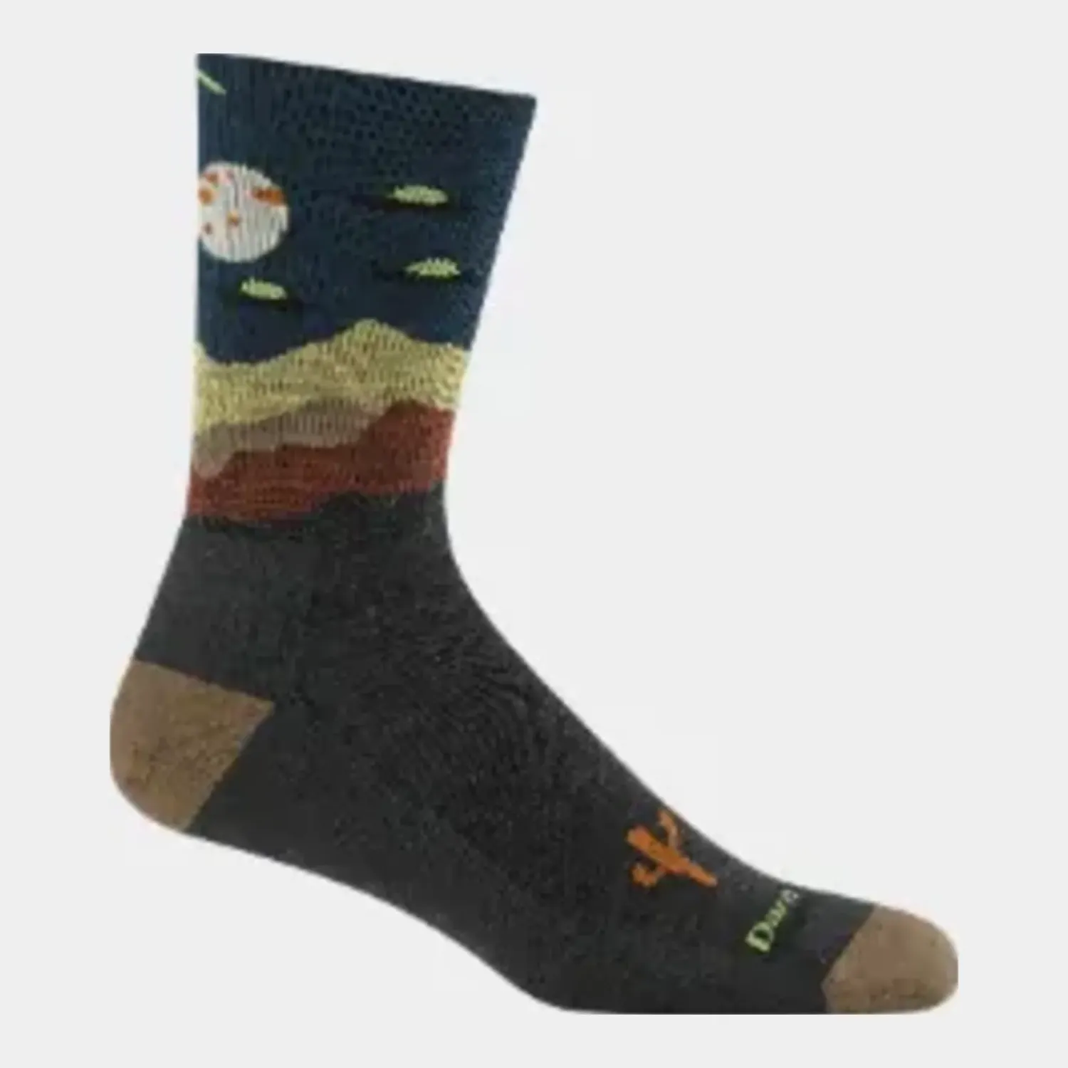 5051 - Darn Tough Men's Spaced Out Micro Crew Lightweight Hiking Socks, Color: Charcoal, Size: L