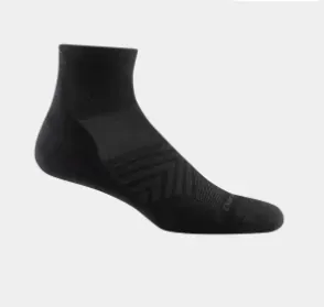 1040 - Darn Tough Men's Run Quarter Cushion Ultra-Lightweight Running Socks, front view
