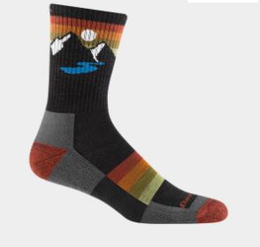 1997 - Darn Tough Men's Sunset Ridge Micro Crew Lightweight Hiking Socks, Color: Charcoal, Size: XL