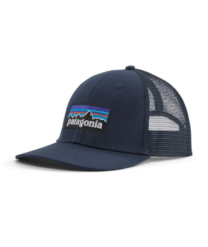 Patagonia P6 Logo LoPro Trucker Hat in New Navy, alternate view 1