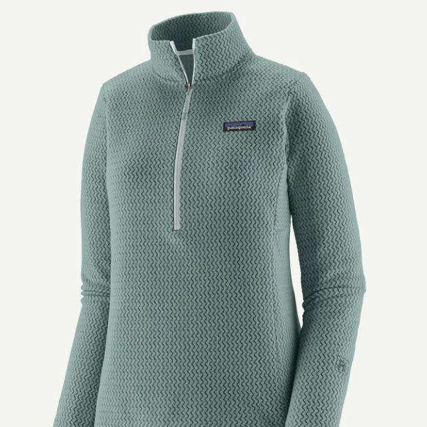 Patagonia Women's R1 Air Fleece Zip-Neck, Color: Blue Sage, Size: Small