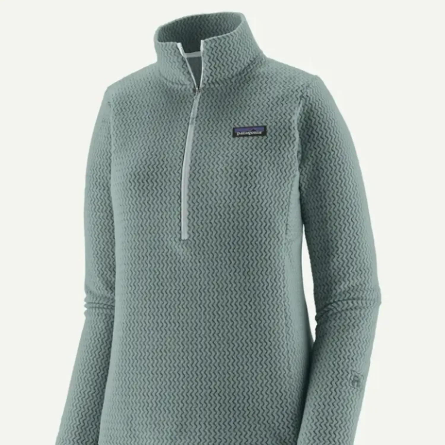 Patagonia Women's R1 Air Fleece Zip-Neck, Color: Blue Sage, Size: L