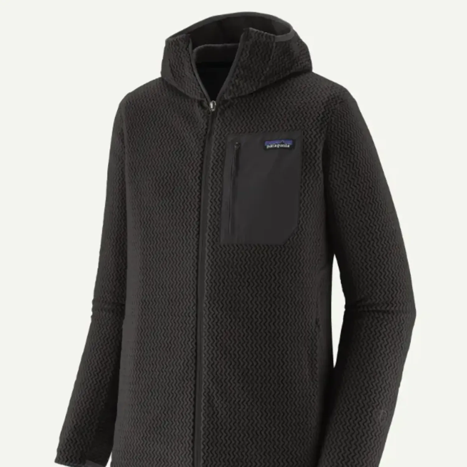 Patagonia Men's R1 Air Fleece Full-Zip Hoody, Color: Black, Size: L