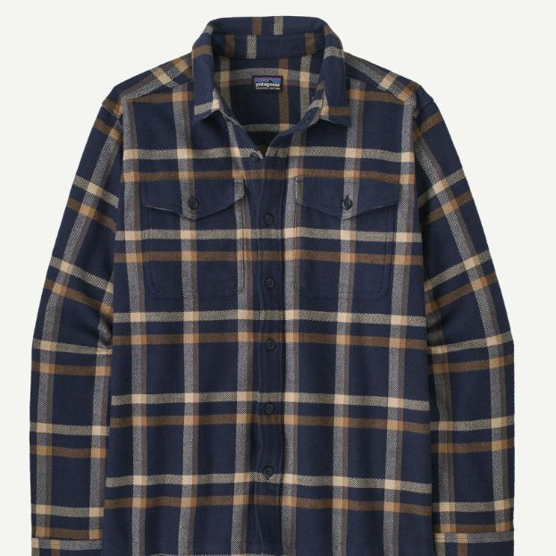 Patagonia Men's Fjord Flannel Shirt, Color: Crossing: New Navy, Size: Medium