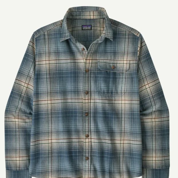 Patagonia Men's Long-Sleeved Lightweight Fjord Flannel Shirt, Color: Melting Ombre: Summit Blue, Size: Medium