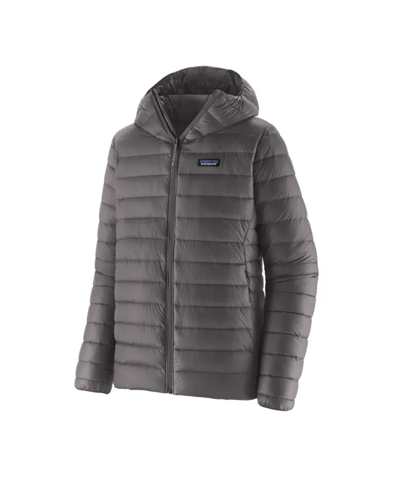 Patagonia Men's Down Sweater Hoody in Forge Grey, alternate view 4