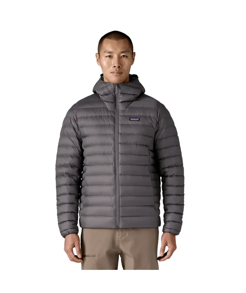 Patagonia Men's Down Sweater Hoody in Forge Grey, alternate view 5