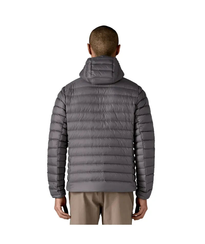Patagonia Men's Down Sweater Hoody in Forge Grey, alternate view 6
