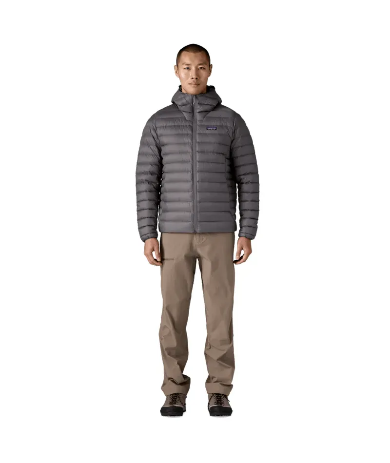 Patagonia Men's Down Sweater Hoody in Forge Grey, alternate view 7