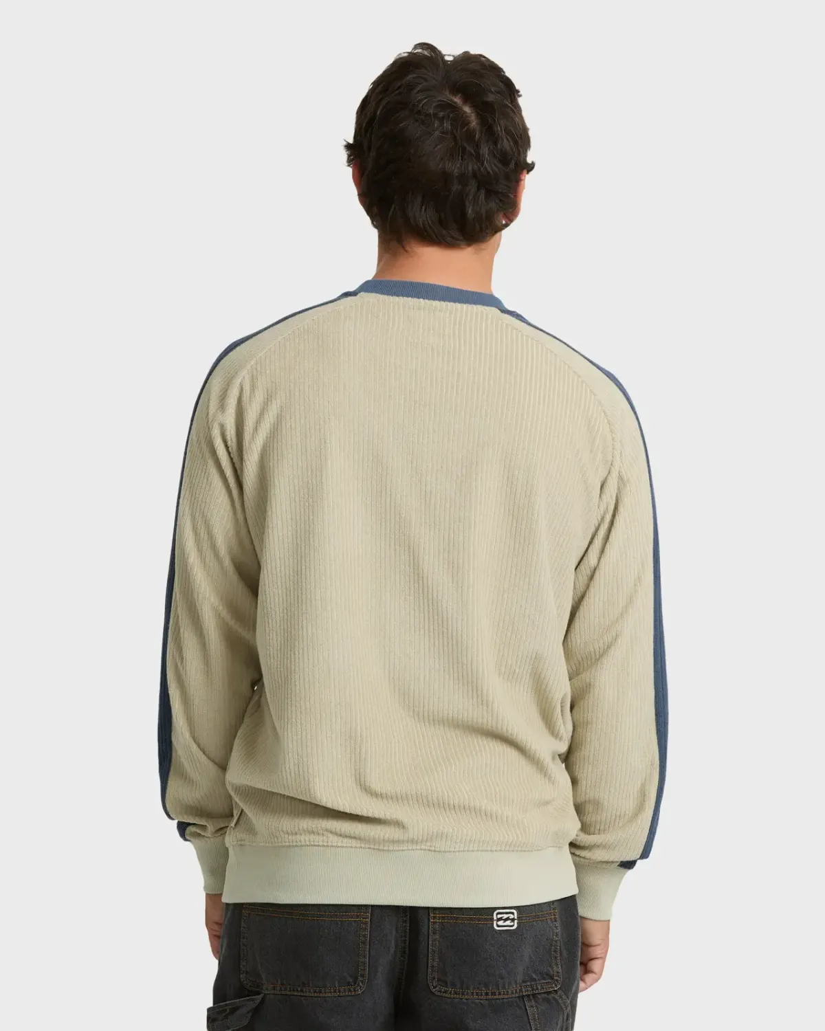 Billabong Men's Garage Crew Knit in Sand Khaki, alternate view 1