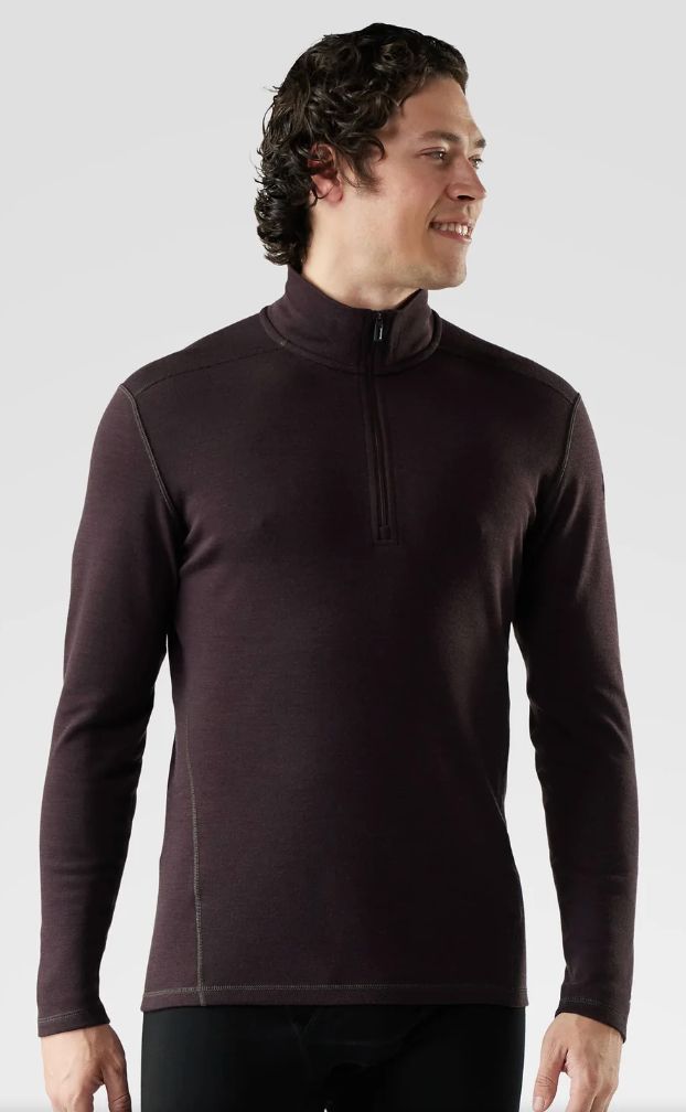 Smartwool Men's Classic Thermal Merino Base Layer 1/4 Zip, Color: Mink Heather, Size: Medium