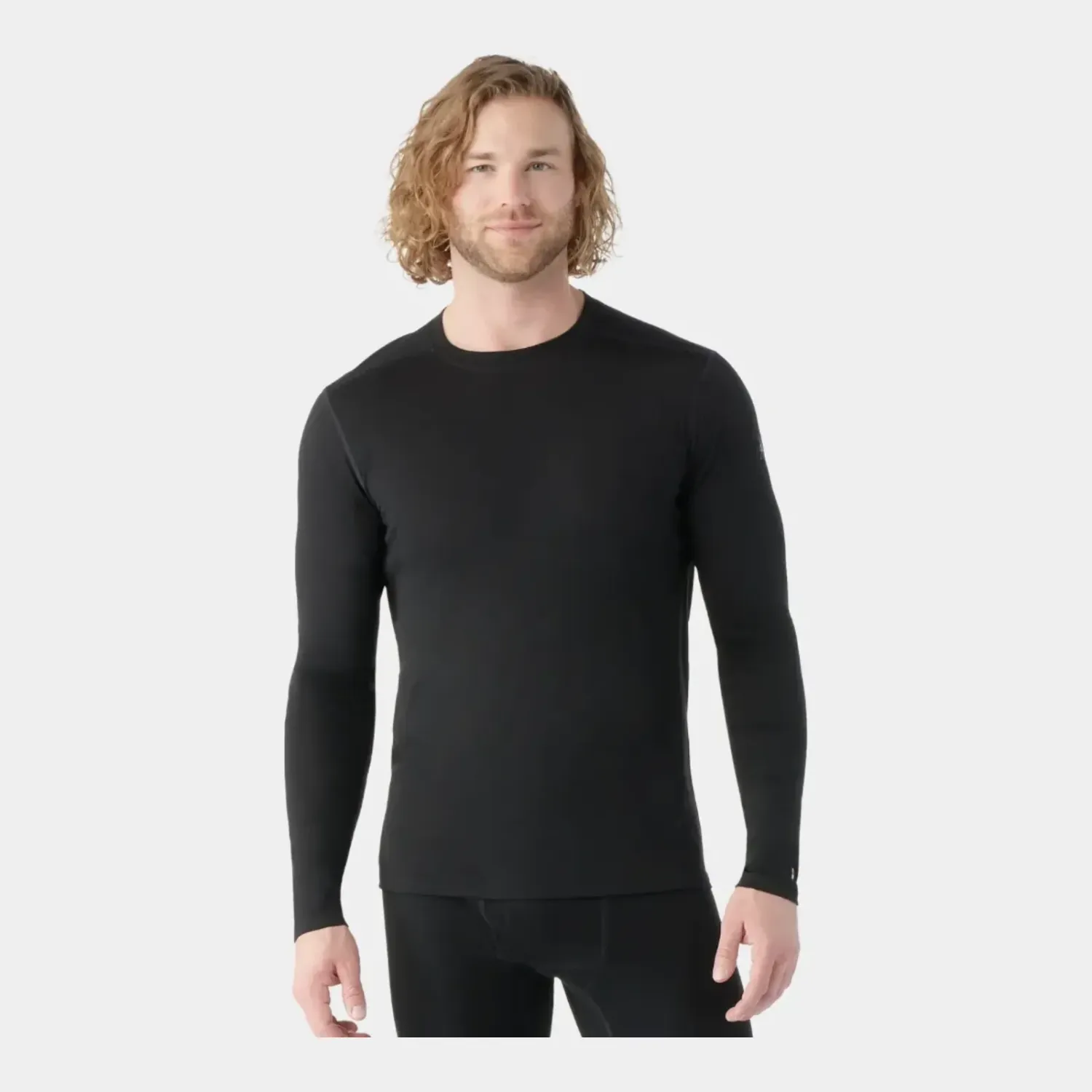 Smartwool Men's Classic All-Season Merino Base Layer Crew, Color: Black, Size: L