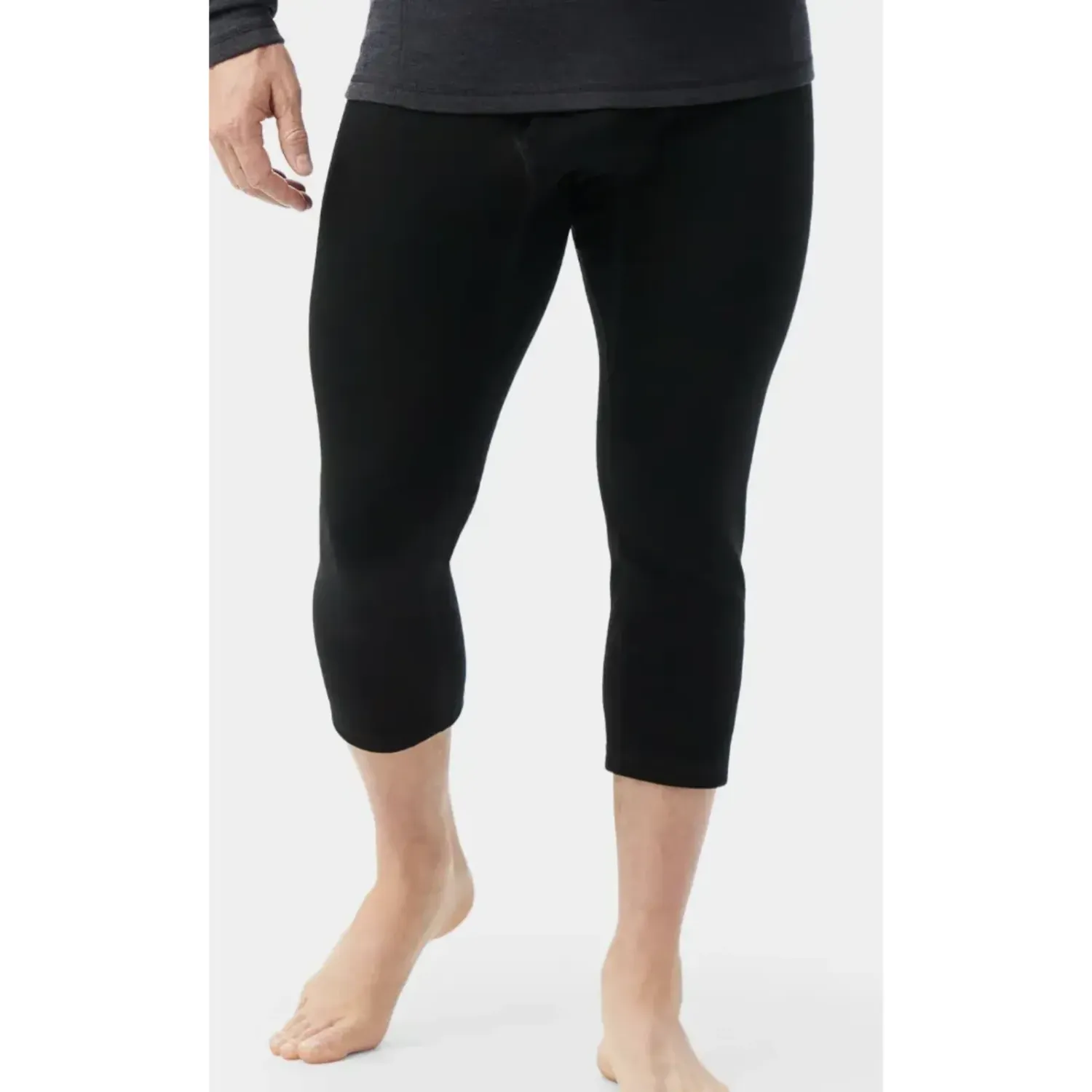 Smartwool Men's Classic Thermal Merino Base Layer 3/4 Bottom, Color: Black, Size: XL