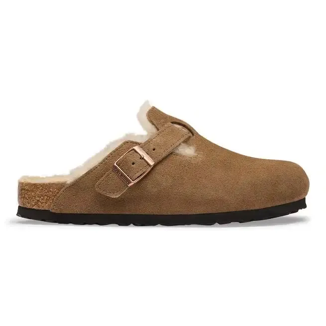 Birkenstock Boston Shearling Clog, Color: Dark Tea, Size: 36