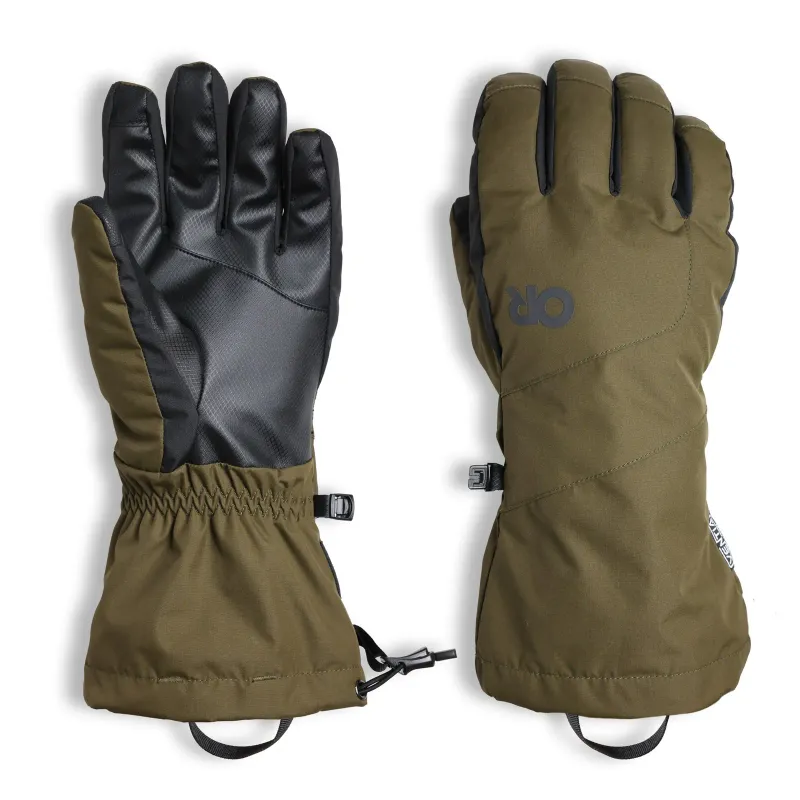 Outdoor Research Men's Adrenaline Glove in Dark Olive, front view
