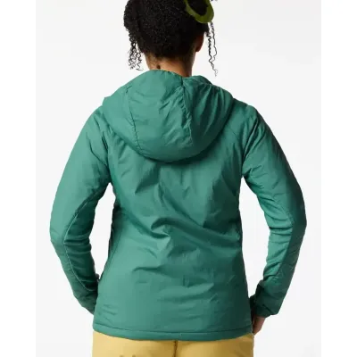 Cotopaxi Women's Pacaya 2.0 Insulated Hooded Jacket in Juniper, back view