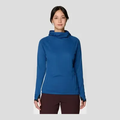 Mountain Hardwear Women's Airmesh Long Sleeve Hoody in Om, front view