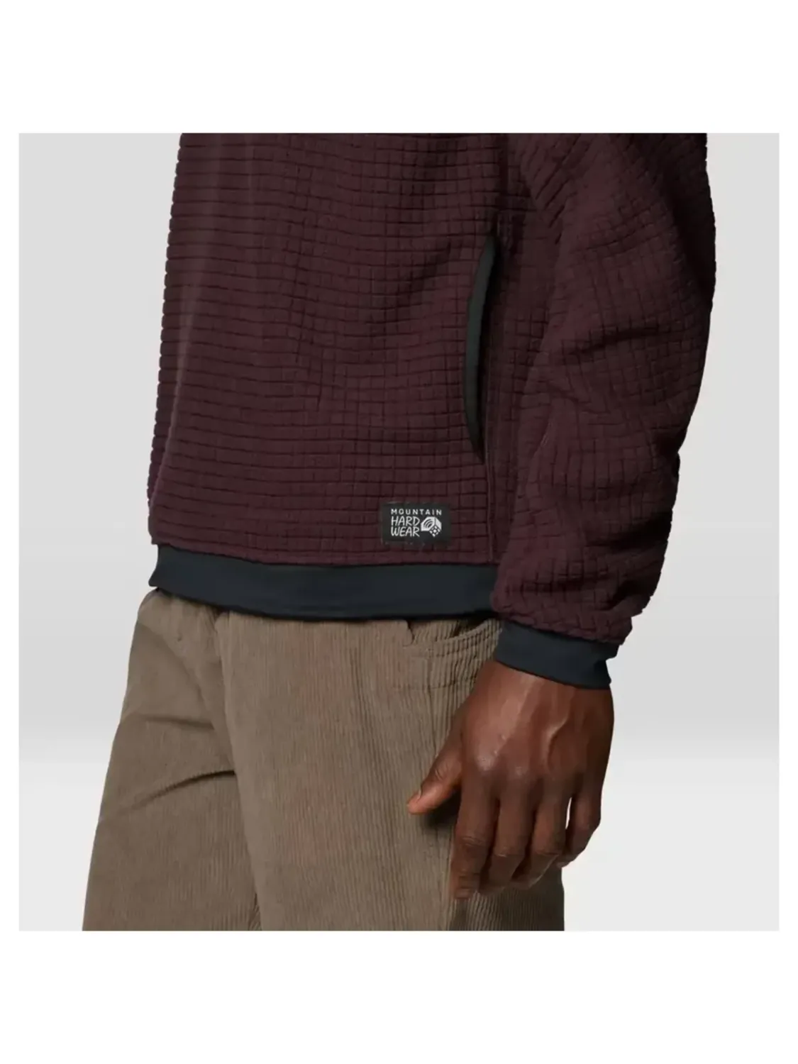 Mountain Hardwear Men's Summit Grid Big Grid Hoody in Om, alternate view 5