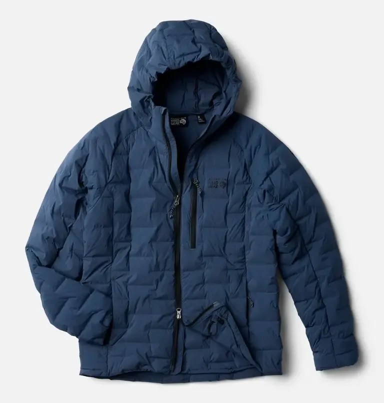 Mountain Hardwear Men's StretchDown Hooded Jacket, Color: Astral Blue, Size: Medium