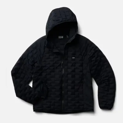 Mountain Hardwear Men's Stretchdown Light Hooded Jacket in Pu, front view