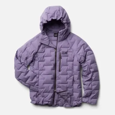 Mountain Hardwear Women's Stretchdown Hooded Jacket in Pu, front view
