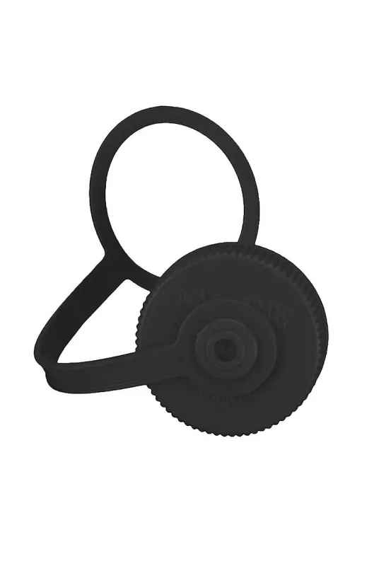 Nalgene Wide Mouth Replacement Cap 16oz in Black, front view