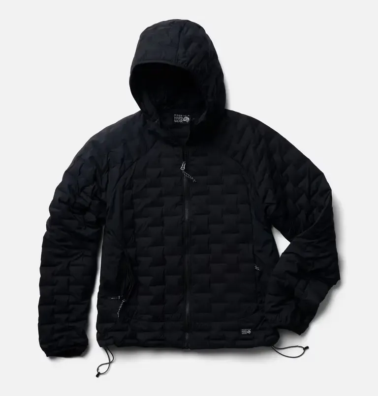 Mountain Hardwear Stretchdown Light Hooded Jacket — Womens, Color: Black, Size: Small