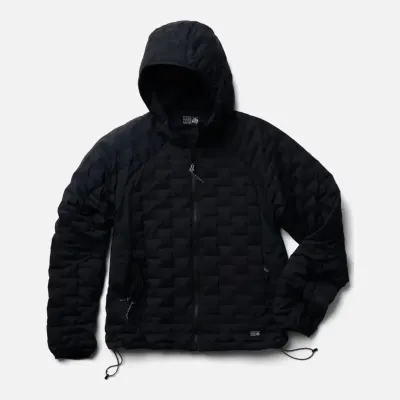 Mountain Hardwear Stretchdown Light Hooded Jacket — Womens in Pu, front view