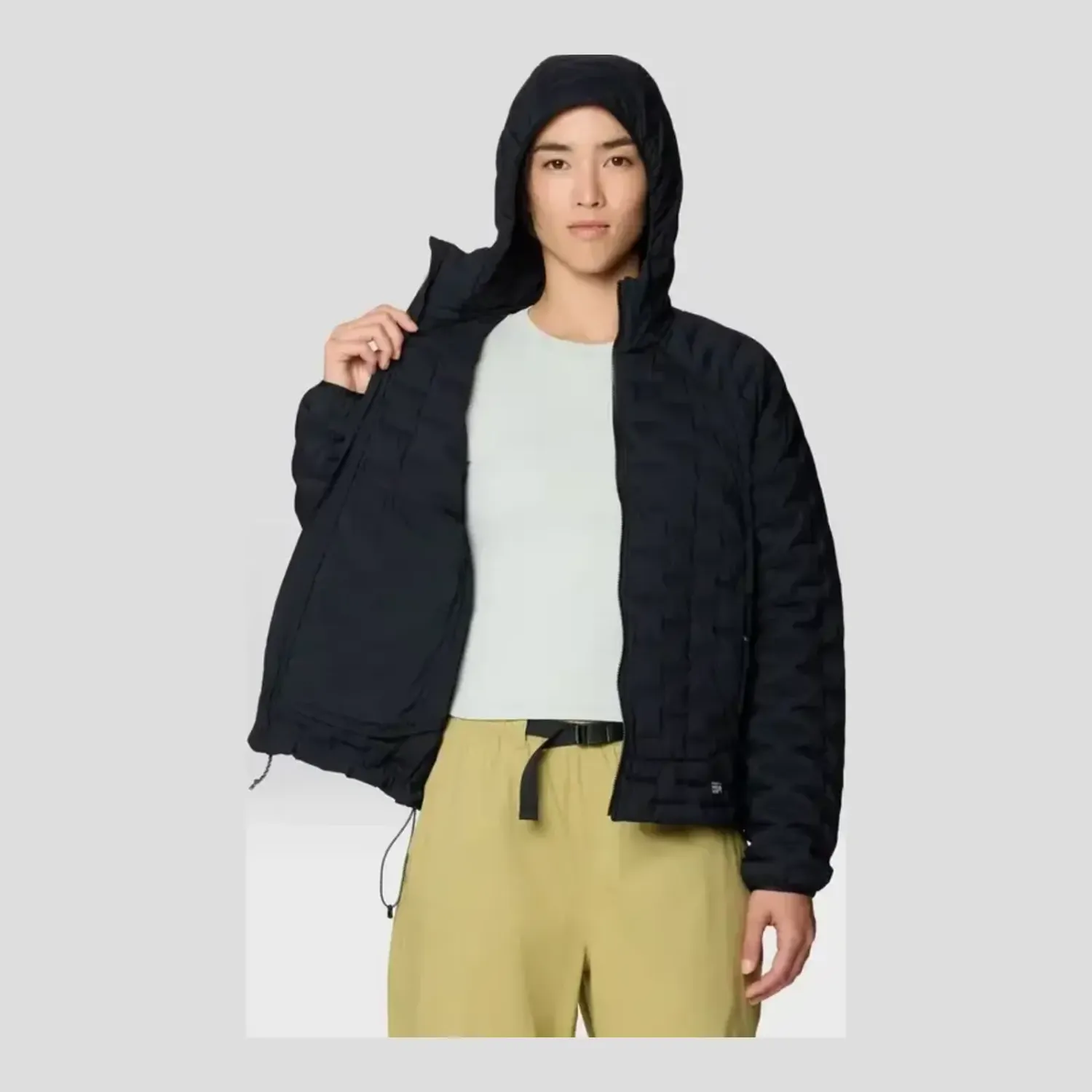 Mountain Hardwear Stretchdown Light Hooded Jacket — Womens in Om, alternate view 7