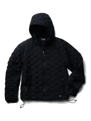 Mountain Hardwear Women's Stretchdown Light Hooded Jacket in Black, main view