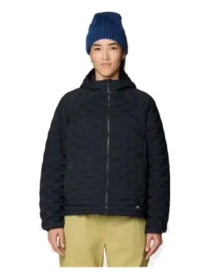 Mountain Hardwear Women's Stretchdown Light Hooded Jacket in Black, alternate view 1