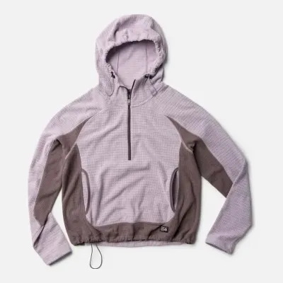 Mountain Hardwear Women's Summit Grid Half Zip Hoody in Pu, front view