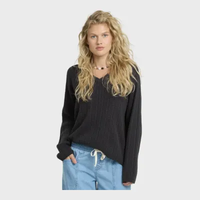 Billabong Women's Dallas Sweater in Black Sands, main view