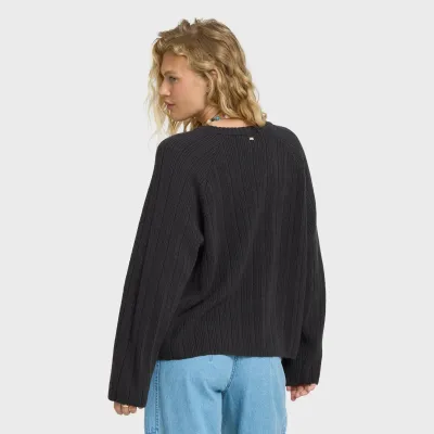Billabong Women's Dallas Sweater in Black Sands, alternate view 1