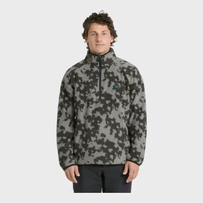Billabong Men's Boundary Mock Neck in Black, main view